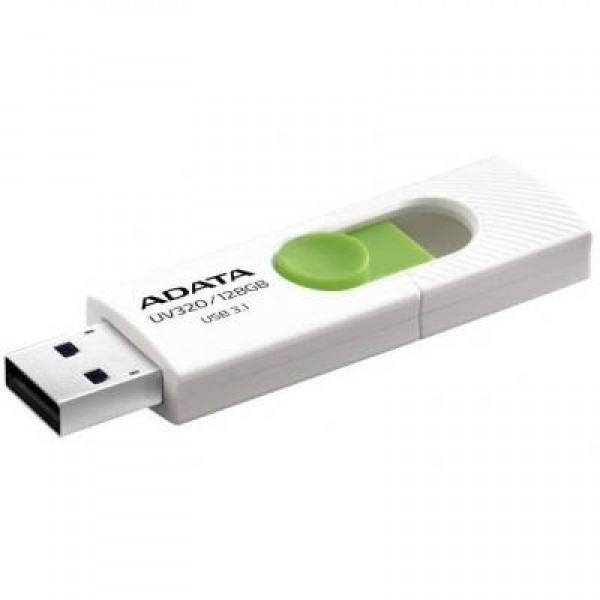 Флешка ADATA 128GB UV320 White/Green USB 3.1 (AUV320-128G-RWHGN)