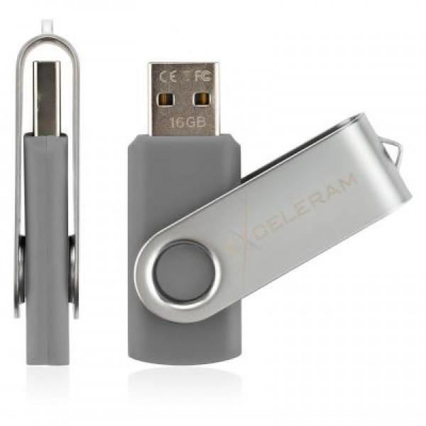 Флешка eXceleram 8GB P1 Series Silver/Gray USB 2.0 (EXP1U2SIG08)