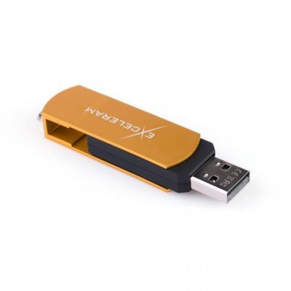 Флешка eXceleram 16GB P2 Series Gold/Black USB 2.0 (EXP2U2GOB16)