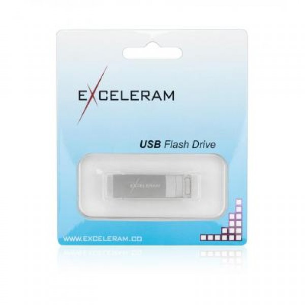 Флешка eXceleram 32GB U2 Series Silver USB 3.1 Gen 1 (EXP2U3U2S32)