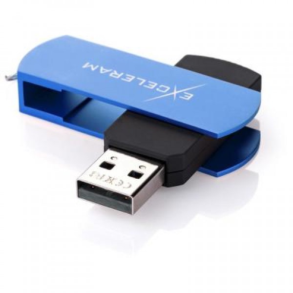 Флешка eXceleram 8GB P2 Series Blue/Black USB 2.0 (EXP2U2BLB08)