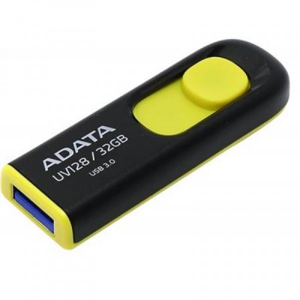 Флешка A-DATA 32GB UV128 Black-Yellow USB 3.0 (AUV128-32G-RBY)