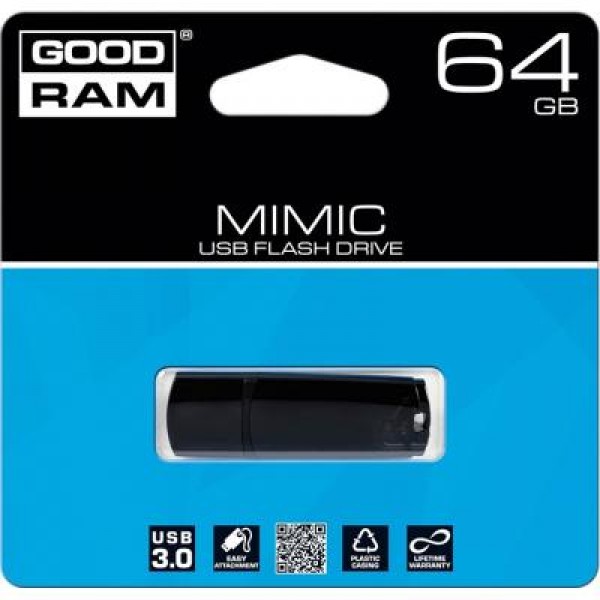 Флешка GOODRAM 64GB UMM3 Mimic Black USB 3.0 (UMM3-0640K0R11)