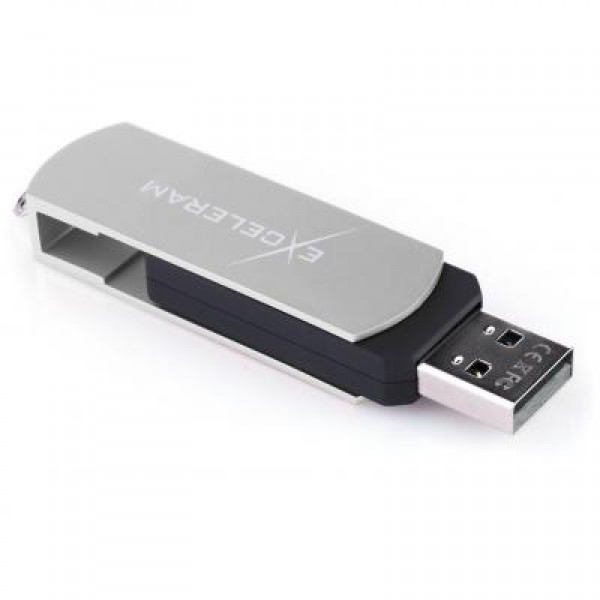 Флешка eXceleram 16GB P2 Series Silver/Black USB 2.0 (EXP2U2SIB16)