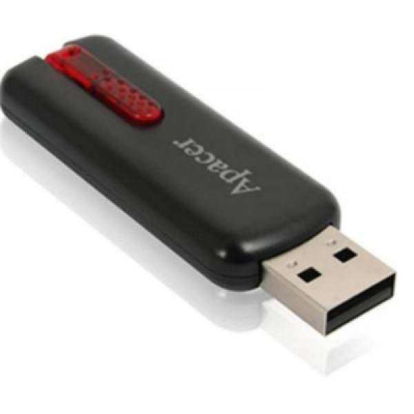 Флешка 64GB AH326 Black RP USB2.0 Apacer (AP64GAH326B-1)