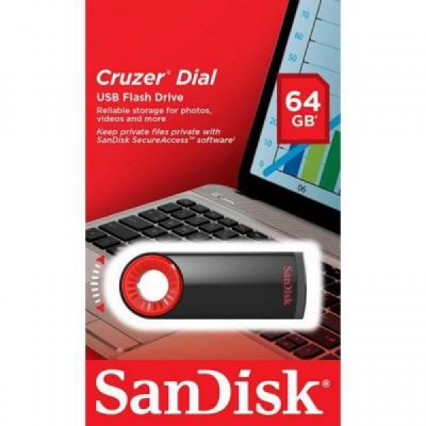 Флешка SANDISK 64GB Cruzer Dial USB 2.0 (SDCZ57-064G-B35)