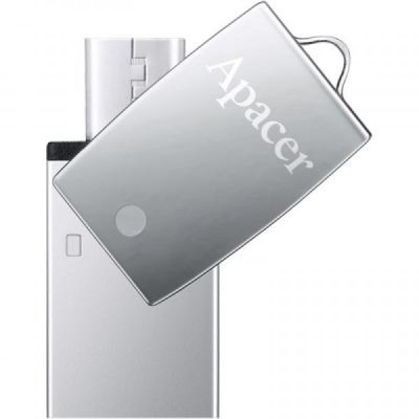 Флешка Apacer 16GB AH730 Silver USB 2.0 OTG (AP16GAH730S-1)