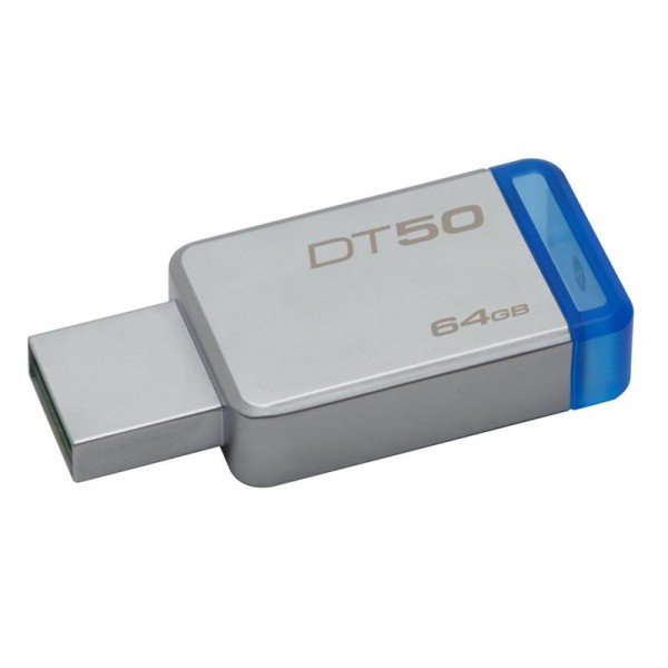 Флешка USB3.0 64GB Kingston DataTraveler 50 Metal/Blue (DT50/64GB)