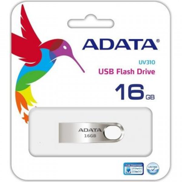 Флешка A-DATA 16GB UV310 Metal Silver USB 3.1 (AUV310-16G-RGD)