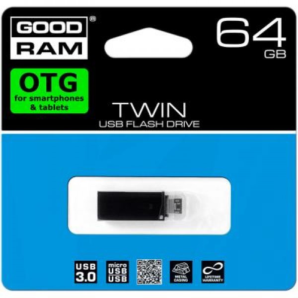 Флешка GOODRAM 64GB OTN3 Twin USB 3.0 microUSB (OTN3-0640K0R11)