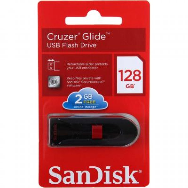 Флешка SANDISK 128GB Cruzer Glide Black USB 3.0 (SDCZ600-128G-G35)