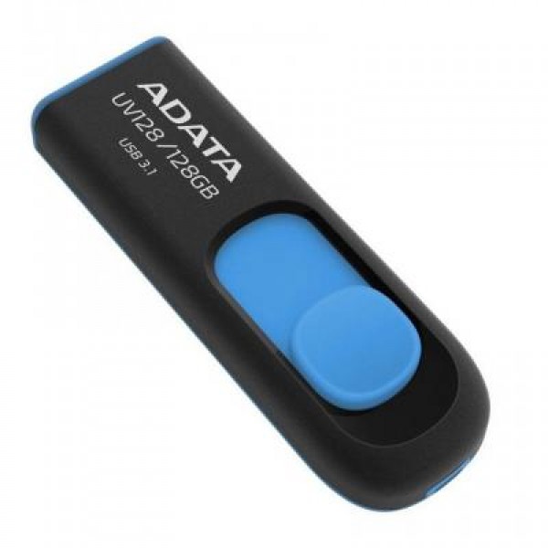 Флешка ADATA 128GB UV128 Black/Blue USB 3.1 (AUV128-128G-RBE)