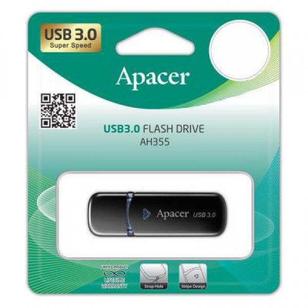 Флешка Apacer 32GB AH355 Black USB 3.0 (AP32GAH355B-1)