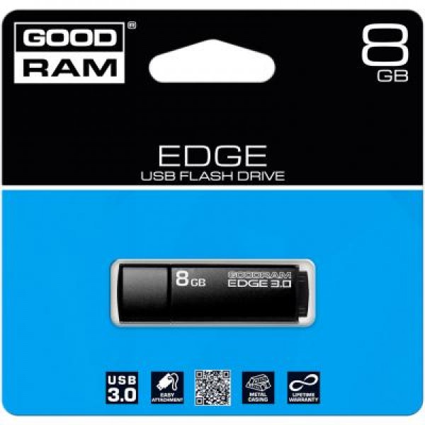 Флешка GOODRAM 8GB UEG3 Edge Black USB 3.0 (UEG3-0080K0R11)