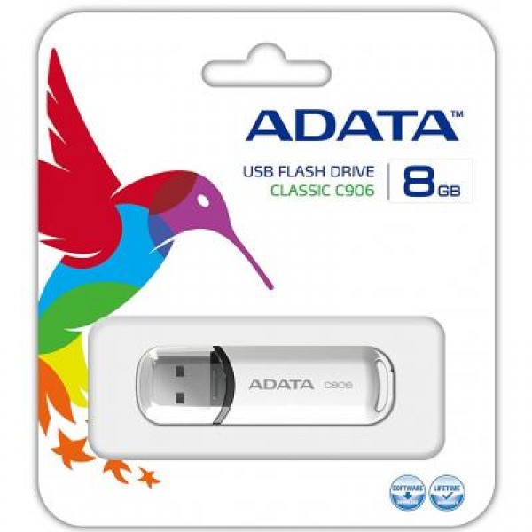 Флешка A-DATA 8GB C906 White USB 2.0 (AC906-8G-RWH)