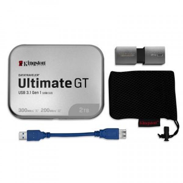 Флешка Kingston 2TB DataTraveler Ultimate GT Metal Silver USB 3.1 (DTUGT/2TB)