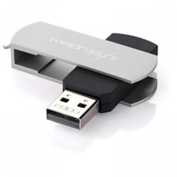 Флешка eXceleram 32GB P2 Series Silver/Black USB 2.0 (EXP2U2SIB32)