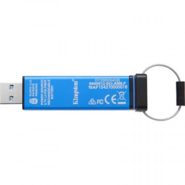 Флешка Kingston 64GB DT 2000 Metal Security USB 3.0 (DT2000/64GB)