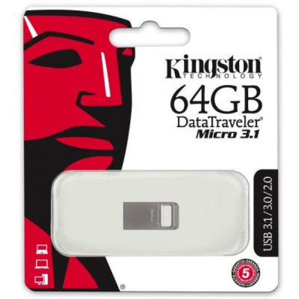 Флешка Kingston 64GB DataTraveler Micro USB 3.1 (DTMC3/64GB)