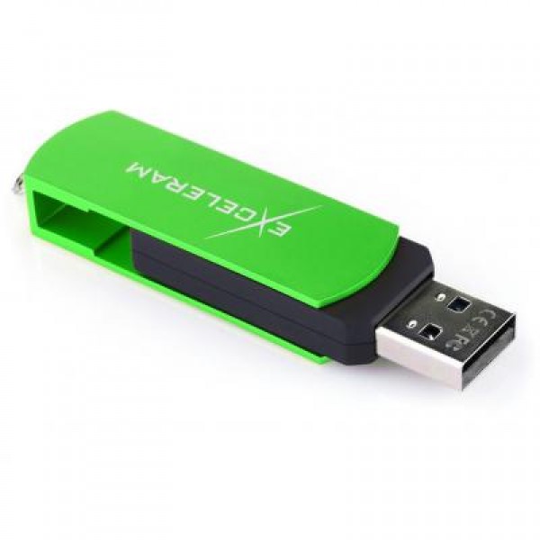 Флешка eXceleram 64GB P2 Series Green/Black USB 2.0 (EXP2U2GRB64)