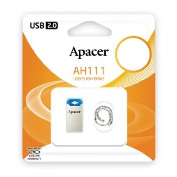 Флешка 16GB AH111 Blue RP USB2.0 Apacer (AP16GAH111U-1)