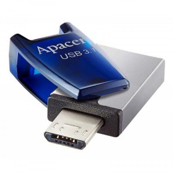 Флешка Apacer 64GB AH179 Blue USB 3.1 OTG (AP64GAH179U-1)