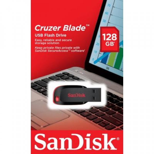 Флешка SANDISK 128GB Cruzer Blade USB 2.0 (SDCZ50-128G-B35)