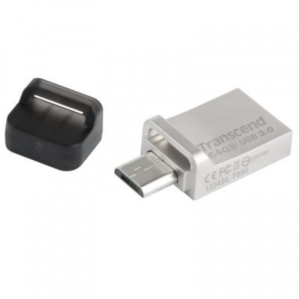 Флешка Transcend 64GB JetFlash OTG 880 Metal Silver USB 3.0 (TS64GJF880S)