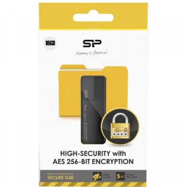 Флешка Silicon Power 16GB Secure G50 USB 3.0 (SP016GBUF3G50V1K)