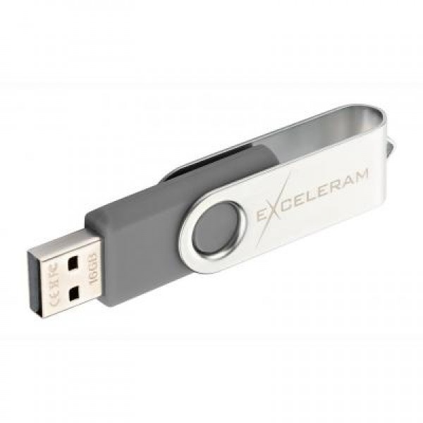 Флешка eXceleram 16GB P1 Series Silver/Gray USB 2.0 (EXP1U2SIG16)