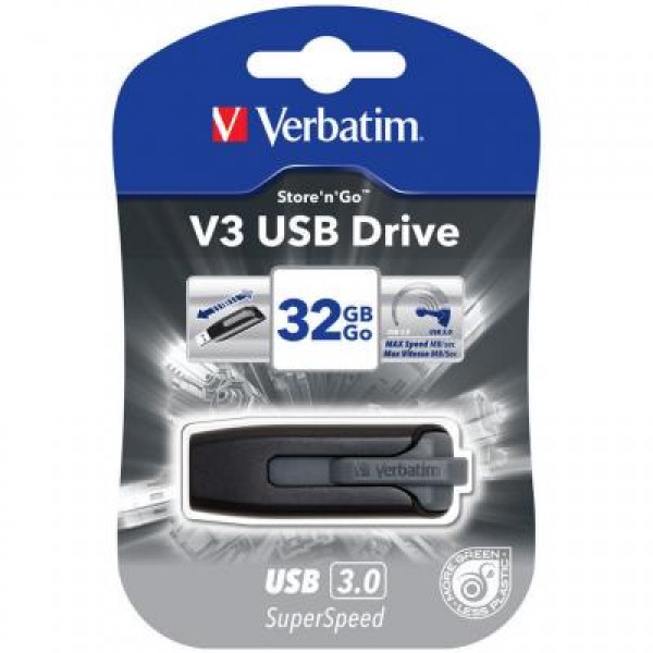 Флешка Verbatim 32GB Store n Go Grey USB 3.0 (49173)