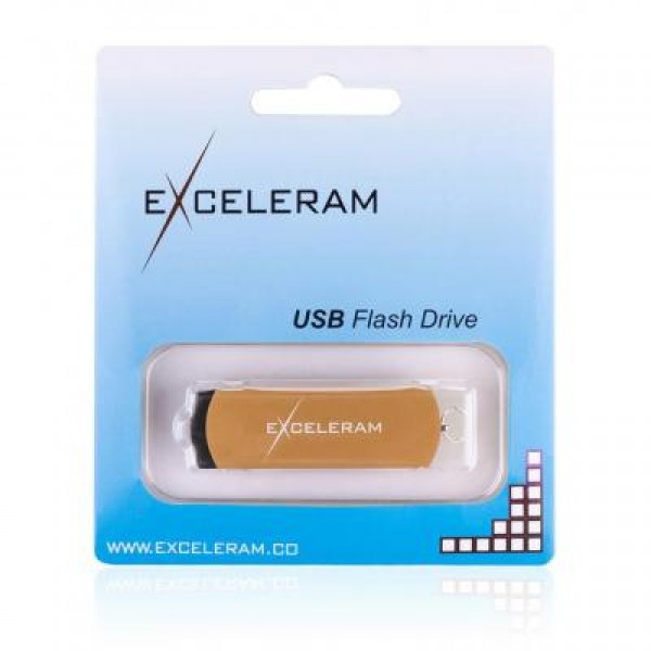 Флешка eXceleram 64GB P2 Series Brown/Black USB 2.0 (EXP2U2BRB64)