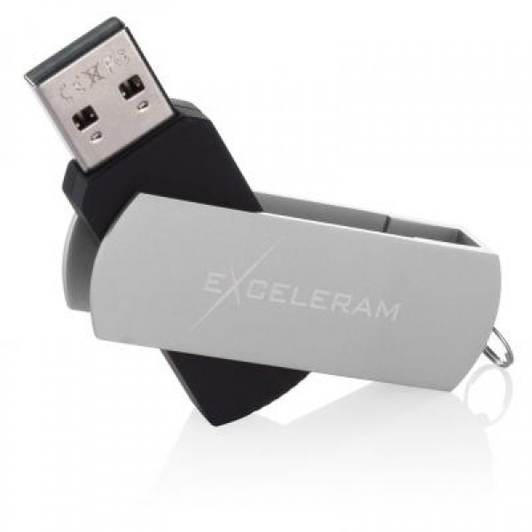 Флешка eXceleram 64GB P2 Series Silver/Black USB 2.0 (EXP2U2SIB64)