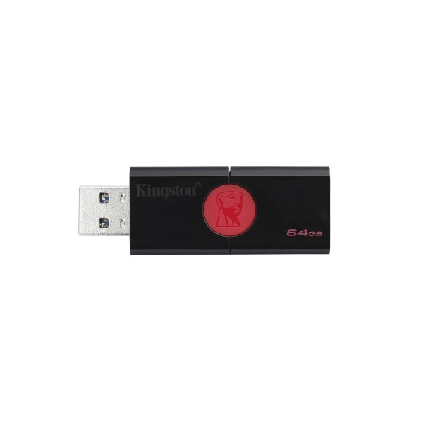 Флешка Kingston DataTraveler 106 USB3.1 Black/Red 64GB (DT106/64GB)