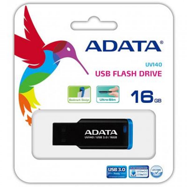 Флешка A-DATA 16GB UV140 Black+Blue USB 3.0 (AUV140-16G-RBE)