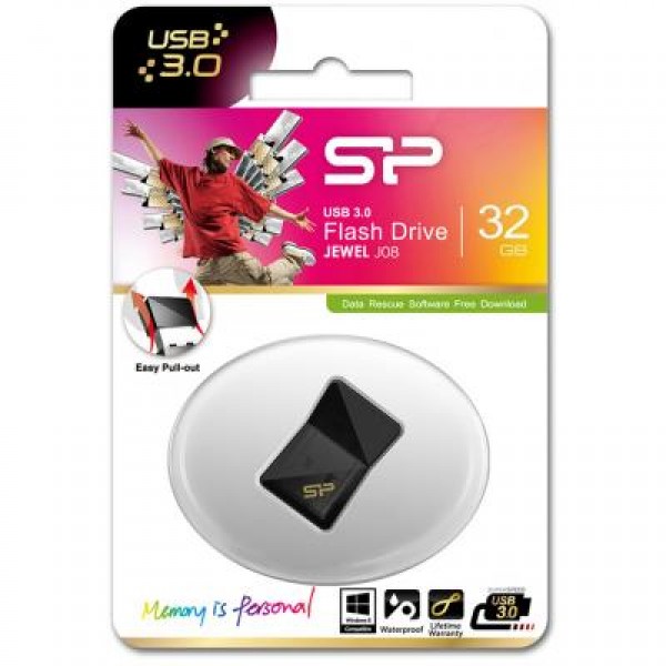 Флешка Silicon Power 32GB Jewel J08 Black USB 3.0 (SP032GBUF3J08V1K)