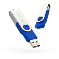 Флешка eXceleram 32GB P1 Series Silver/Blue USB 2.0 (EXP1U2SIBL32)