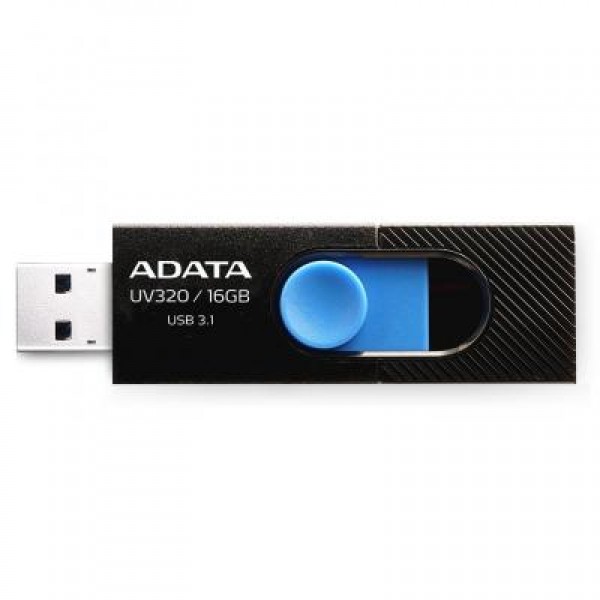 Флешка A-DATA 16GB UV320 Black/Blue USB 3.1 (AUV320-16G-RBKBL)