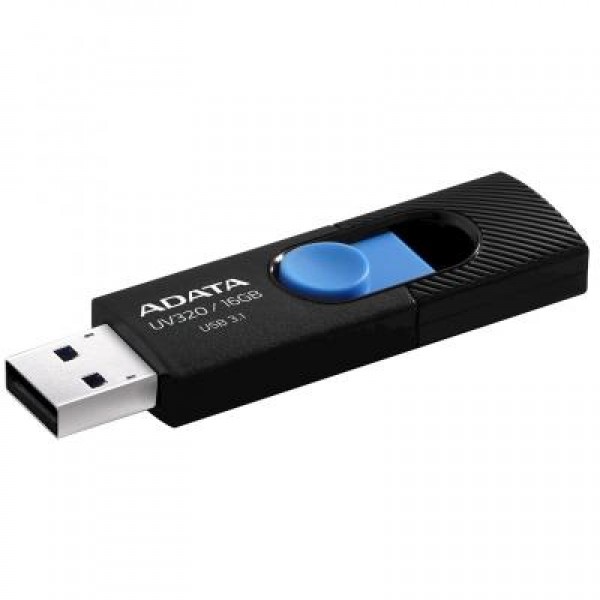 Флешка A-DATA 16GB UV320 Black/Blue USB 3.1 (AUV320-16G-RBKBL)