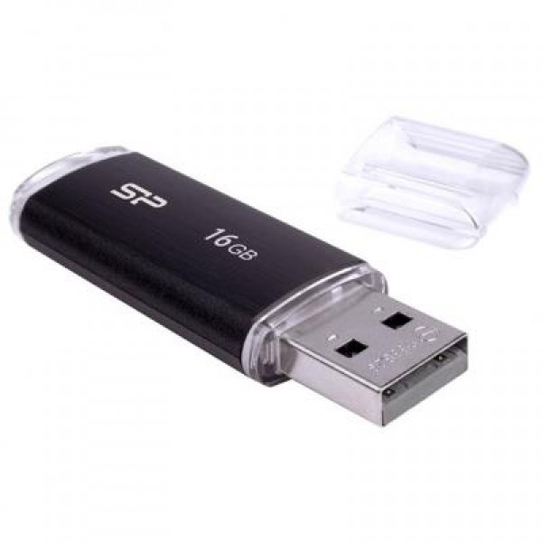 Флешка Silicon Power 16GB Ultima U02 Black USB 2.0 (SP016GBUF2U02V1K)