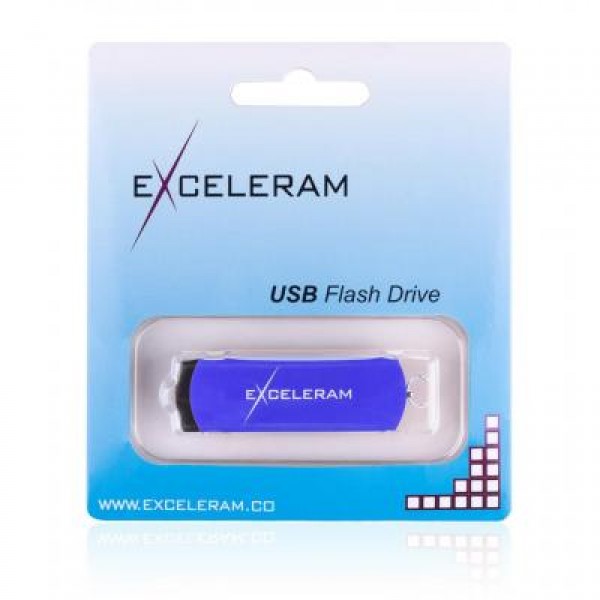 Флешка eXceleram 16GB P2 Series Blue/Black USB 2.0 (EXP2U2BLB16)