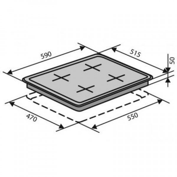 Варочная поверхность Ventolux HSF640-K3G T (BK)