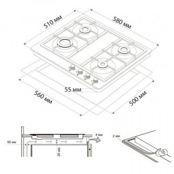 Варочная поверхность MINOLA MGM 61421 WH