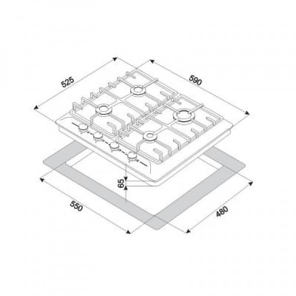 Варочная поверхность MINOLA MGM 61424 WH