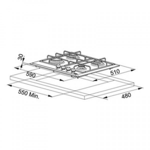 Варочная поверхность Franke FHLM 604 4G GF E (106.0263.748)