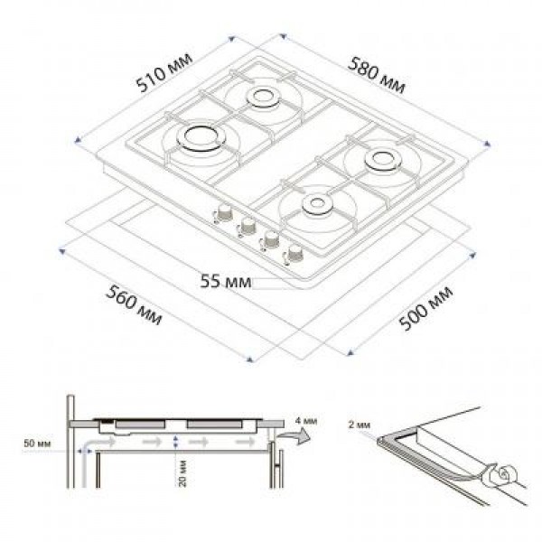 Варочная поверхность MINOLA MGM 61021 WH