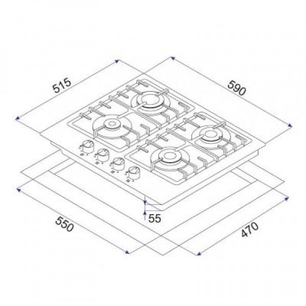 Варочная поверхность MINOLA MGG 61425 WH