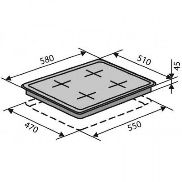 Варочная поверхность Ventolux HG640 B2 (BK)