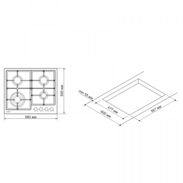 Варочная поверхность Pyramida PFX 648 T IX