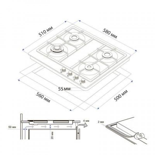 Варочная поверхность MINOLA MGM 61621 WH